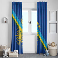 Rwanda Basketball Custom Window Curtain Go Champions Imigongo Folk Pattern - Wonder Print Shop