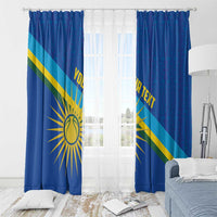 Rwanda Basketball Custom Window Curtain Go Champions Imigongo Folk Pattern - Wonder Print Shop
