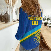 Rwanda Basketball Custom Women Casual Shirt Go Champions Imigongo Folk Pattern - Wonder Print Shop