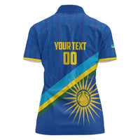 Rwanda Basketball Custom Women Polo Shirt Go Champions Imigongo Folk Pattern - Wonder Print Shop