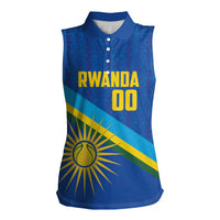 Rwanda Basketball Custom Women Sleeveless Polo Shirt Go Champions Imigongo Folk Pattern - Wonder Print Shop