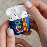 DR Congo Basketball Custom AirPods Case Come On Leopards Skin Pattern - Wonder Print Shop