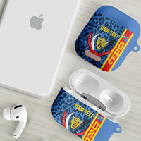 DR Congo Basketball Custom AirPods Case Come On Leopards Skin Pattern - Wonder Print Shop