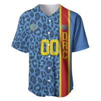 DR Congo Basketball Custom Baseball Jersey Come On Leopards Skin Pattern - Wonder Print Shop