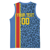 DR Congo Basketball Custom Basketball Jersey Come On Leopards Skin Pattern - Wonder Print Shop