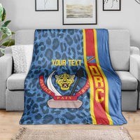 DR Congo Basketball Custom Blanket Come On Leopards Skin Pattern - Wonder Print Shop