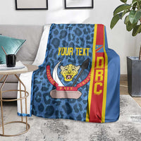 DR Congo Basketball Custom Blanket Come On Leopards Skin Pattern - Wonder Print Shop
