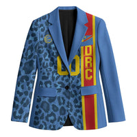 DR Congo Basketball Custom Blazer Come On Leopards Skin Pattern - Wonder Print Shop