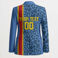DR Congo Basketball Custom Blazer Come On Leopards Skin Pattern - Wonder Print Shop