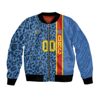 DR Congo Basketball Custom Bomber Jacket Come On Leopards Skin Pattern - Wonder Print Shop