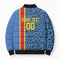 DR Congo Basketball Custom Bomber Puffer Jacket Come On Leopards Skin Pattern - Wonder Print Shop