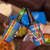 DR Congo Basketball Custom 4 in 1 Can Cooler Tumbler Come On Leopards Skin Pattern - Wonder Print Shop