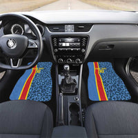 DR Congo Basketball Custom Car Mats Come On Leopards Skin Pattern - Wonder Print Shop