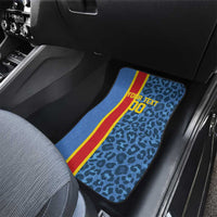 DR Congo Basketball Custom Car Mats Come On Leopards Skin Pattern - Wonder Print Shop