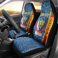 DR Congo Basketball Custom Car Seat Cover Come On Leopards Skin Pattern - Wonder Print Shop