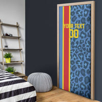 DR Congo Basketball Custom Door Cover Come On Leopards Skin Pattern - Wonder Print Shop