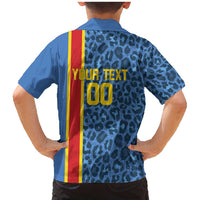 DR Congo Basketball Custom Family Matching Mermaid Dress and Hawaiian Shirt Come On Leopards Skin Pattern - Wonder Print Shop