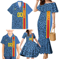 DR Congo Basketball Custom Family Matching Mermaid Dress and Hawaiian Shirt Come On Leopards Skin Pattern - Wonder Print Shop