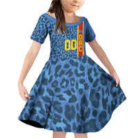 DR Congo Basketball Custom Family Matching Off Shoulder Short Dress and Hawaiian Shirt Come On Leopards Skin Pattern - Wonder Print Shop