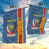 DR Congo Basketball Custom Garden Flag Come On Leopards Skin Pattern - Wonder Print Shop