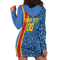 DR Congo Basketball Custom Hoodie Dress Come On Leopards Skin Pattern - Wonder Print Shop
