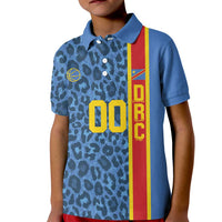 DR Congo Basketball Custom Kid Polo Shirt Come On Leopards Skin Pattern - Wonder Print Shop