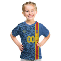DR Congo Basketball Custom Kid T Shirt Come On Leopards Skin Pattern - Wonder Print Shop