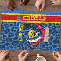 DR Congo Basketball Custom Puzzle Come On Leopards Skin Pattern - Wonder Print Shop