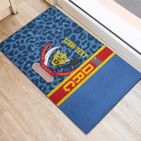 DR Congo Basketball Custom Rubber Doormat Come On Leopards Skin Pattern - Wonder Print Shop