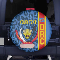 DR Congo Basketball Custom Spare Tire Cover Come On Leopards Skin Pattern - Wonder Print Shop
