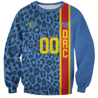 DR Congo Basketball Custom Sweatshirt Come On Leopards Skin Pattern - Wonder Print Shop