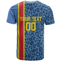 DR Congo Basketball Custom T Shirt Come On Leopards Skin Pattern - Wonder Print Shop