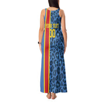 DR Congo Basketball Custom Tank Maxi Dress Come On Leopards Skin Pattern - Wonder Print Shop
