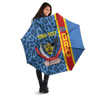 DR Congo Basketball Custom Umbrella Come On Leopards Skin Pattern - Wonder Print Shop