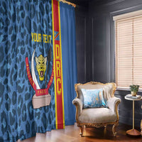 DR Congo Basketball Custom Window Curtain Come On Leopards Skin Pattern - Wonder Print Shop