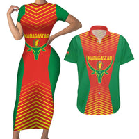Madagascar Basketball Custom Couples Matching Short Sleeve Bodycon Dress and Hawaiian Shirt Come On Angel Manzano - Wonder Print Shop