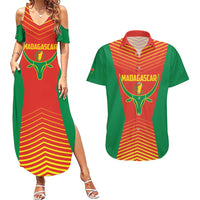 Madagascar Basketball Custom Couples Matching Summer Maxi Dress and Hawaiian Shirt Come On Angel Manzano - Wonder Print Shop