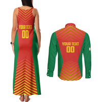 Madagascar Basketball Custom Couples Matching Tank Maxi Dress and Long Sleeve Button Shirt Come On Angel Manzano - Wonder Print Shop