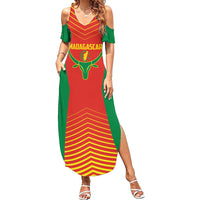 Madagascar Basketball Custom Family Matching Summer Maxi Dress and Hawaiian Shirt Come On Angel Manzano - Wonder Print Shop