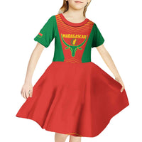 Madagascar Basketball Custom Kid Short Sleeve Dress Come On Angel Manzano - Wonder Print Shop