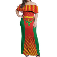Madagascar Basketball Custom Off Shoulder Maxi Dress Come On Angel Manzano - Wonder Print Shop