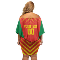 Madagascar Basketball Custom Off Shoulder Short Dress Come On Angel Manzano - Wonder Print Shop