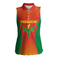 Madagascar Basketball Custom Women Sleeveless Polo Shirt Come On Angel Manzano - Wonder Print Shop