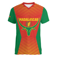 Madagascar Basketball Custom Women V-Neck T-Shirt Come On Angel Manzano - Wonder Print Shop