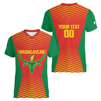 Madagascar Basketball Custom Women V-Neck T-Shirt Come On Angel Manzano - Wonder Print Shop