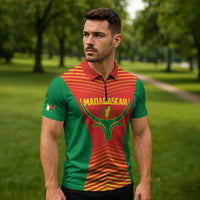 Madagascar Basketball Custom Zipper Polo Shirt Come On Angel Manzano - Wonder Print Shop