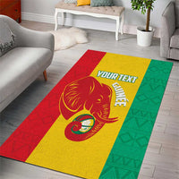 Guinea Basketball Custom Area Rug Syli Nationale African Pattern - Wonder Print Shop