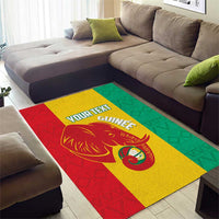 Guinea Basketball Custom Area Rug Syli Nationale African Pattern - Wonder Print Shop