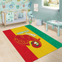 Guinea Basketball Custom Area Rug Syli Nationale African Pattern - Wonder Print Shop