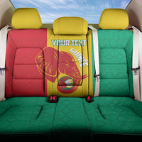 Guinea Basketball Custom Back Car Seat Cover Syli Nationale African Pattern - Wonder Print Shop